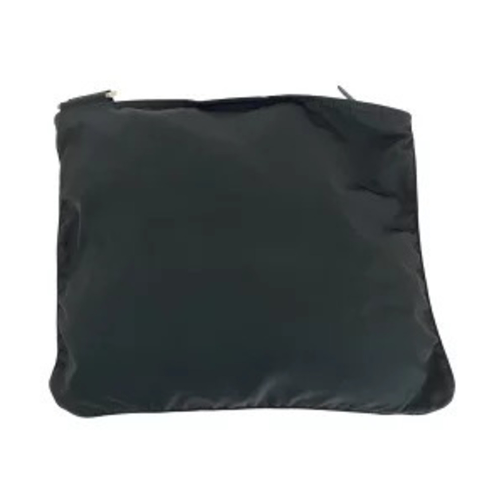 Prada Sacoche Tessuto Triangle Bag Shoulder Black Plate Black